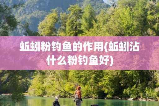 蚯蚓粉钓鱼的作用(蚯蚓沾什么粉钓鱼好)
