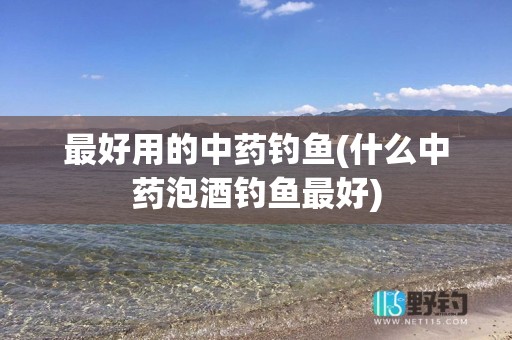 最好用的中药钓鱼(什么中药泡酒钓鱼最好)