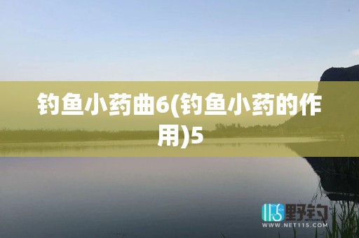 钓鱼小药曲6(钓鱼小药的作用)5