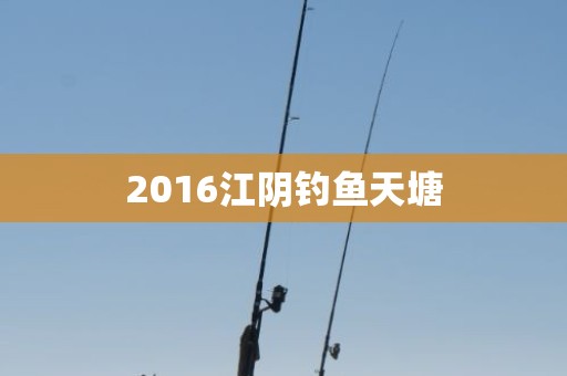2016江阴钓鱼天塘