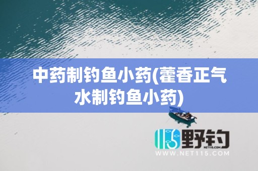 中药制钓鱼小药(藿香正气水制钓鱼小药)