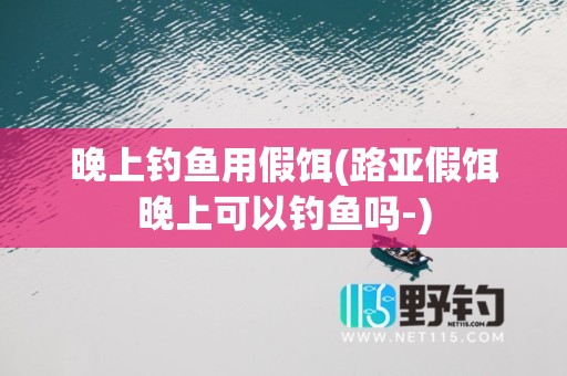 晚上钓鱼用假饵(路亚假饵晚上可以钓鱼吗-)