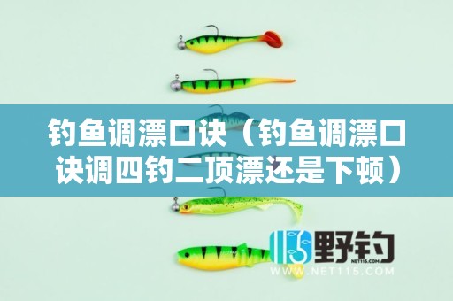 钓鱼调漂口诀（钓鱼调漂口诀调四钓二顶漂还是下顿）