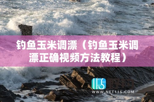 钓鱼玉米调漂（钓鱼玉米调漂正确视频方法教程）