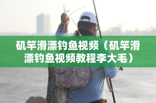 矶竿滑漂钓鱼视频（矶竿滑漂钓鱼视频教程李大毛）