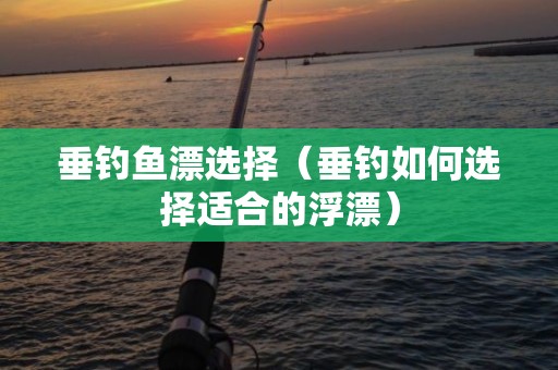垂钓鱼漂选择（垂钓如何选择适合的浮漂）