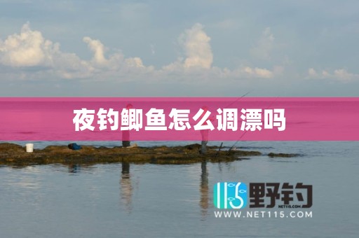 夜钓鲫鱼怎么调漂吗