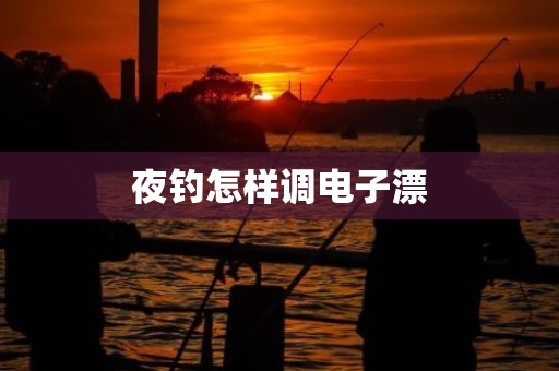 夜钓怎样调电子漂