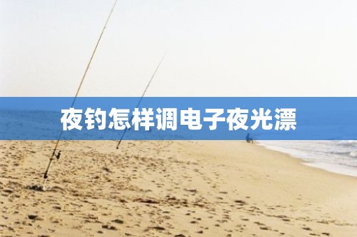 夜钓怎样调电子夜光漂