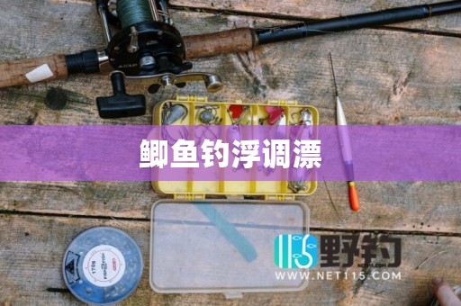 鲫鱼钓浮调漂