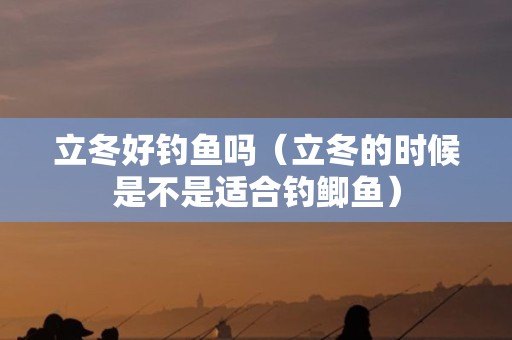 立冬好钓鱼吗（立冬的时候是不是适合钓鲫鱼）