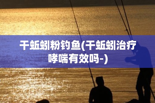 干蚯蚓粉钓鱼(干蚯蚓治疗哮喘有效吗-)