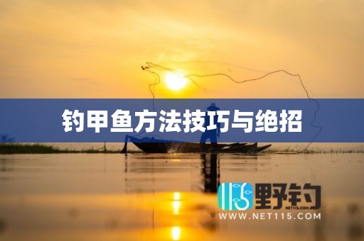 钓甲鱼方法技巧与绝招