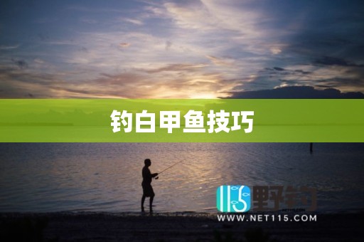 钓白甲鱼技巧