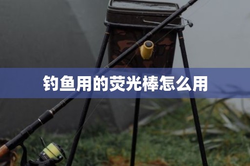 钓鱼用的荧光棒怎么用