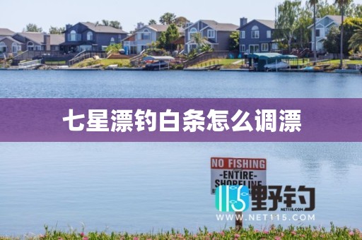 七星漂钓白条怎么调漂