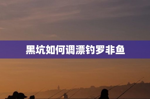 黑坑如何调漂钓罗非鱼