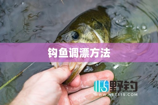 钩鱼调漂方法