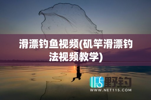 滑漂钓鱼视频(矶竿滑漂钓法视频教学)