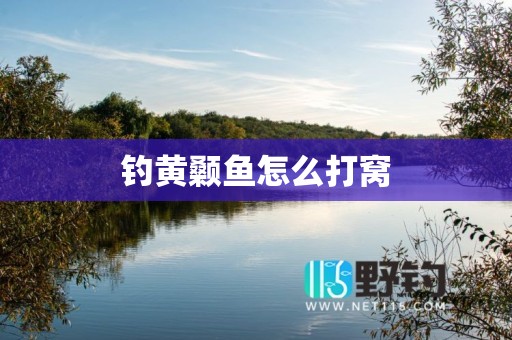 钓黄颡鱼怎么打窝