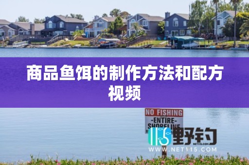 商品鱼饵的制作方法和配方视频
