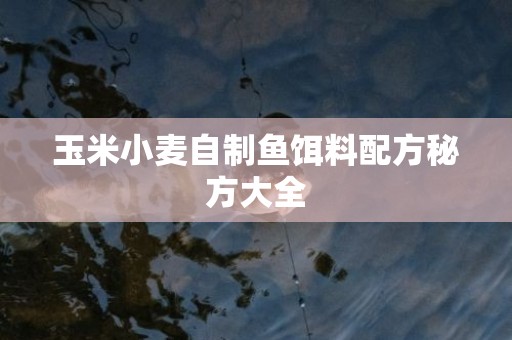 玉米小麦自制鱼饵料配方秘方大全