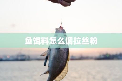 鱼饵料怎么调拉丝粉