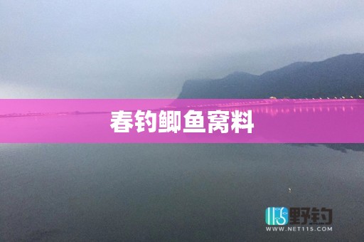 春钓鲫鱼窝料