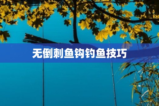 无倒刺鱼钩钓鱼技巧