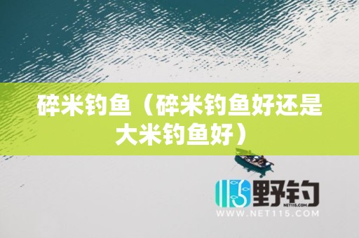 碎米钓鱼（碎米钓鱼好还是大米钓鱼好）