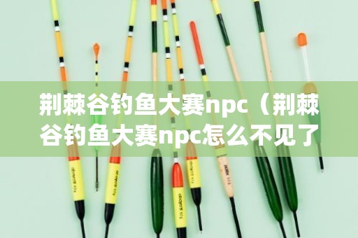 荆棘谷钓鱼大赛npc（荆棘谷钓鱼大赛npc怎么不见了）