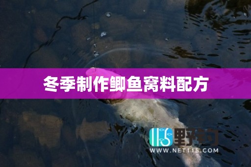 冬季制作鲫鱼窝料配方
