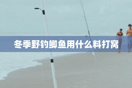 冬季野钓鲫鱼用什么料打窝
