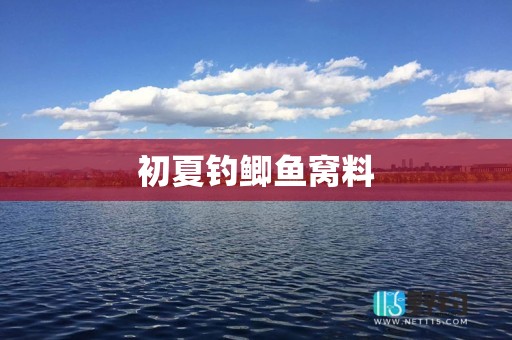 初夏钓鲫鱼窝料