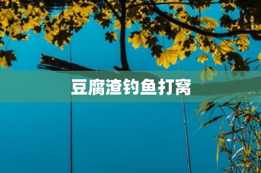 豆腐渣钓鱼打窝