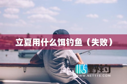 立夏用什么饵钓鱼（失败）