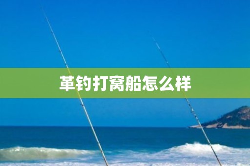 革钓打窝船怎么样
