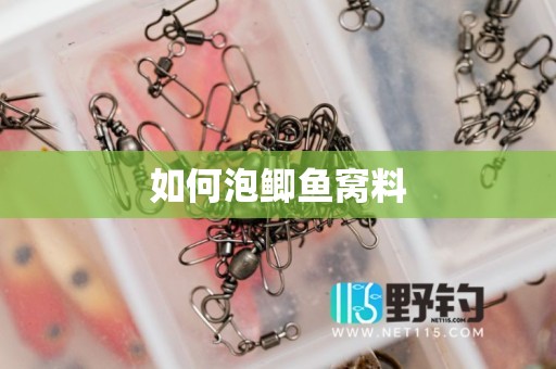 如何泡鲫鱼窝料