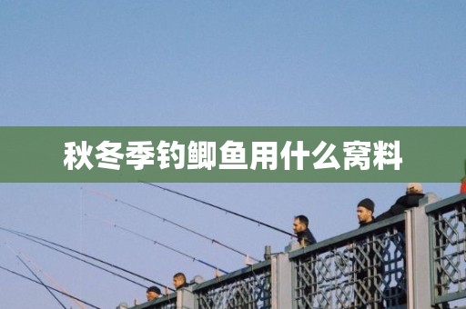 秋冬季钓鲫鱼用什么窝料