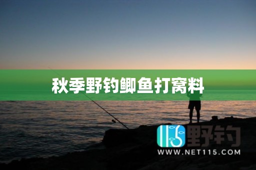 秋季野钓鲫鱼打窝料