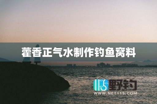 藿香正气水制作钓鱼窝料