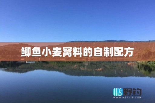 鲫鱼小麦窝料的自制配方