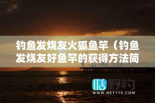 钓鱼发烧友火狐鱼竿（钓鱼发烧友好鱼竿的获得方法简析）