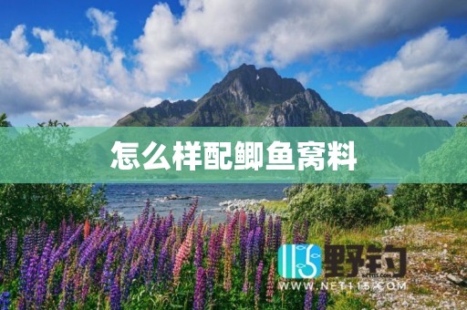 怎么样配鲫鱼窝料