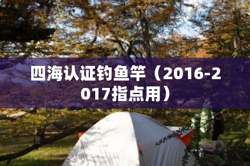 四海认证钓鱼竿（2016-2017指点用）