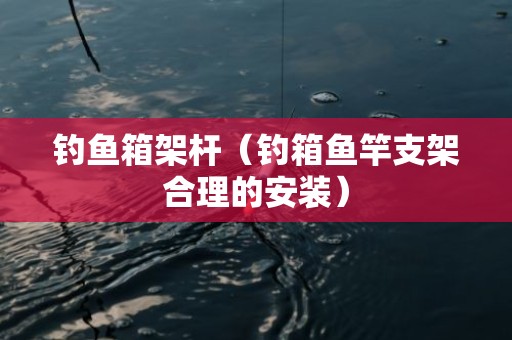 钓鱼箱架杆（钓箱鱼竿支架合理的安装）