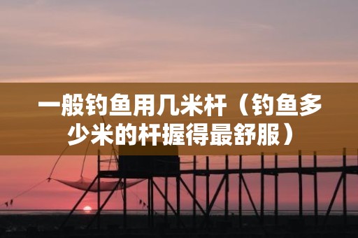 一般钓鱼用几米杆（钓鱼多少米的杆握得最舒服）