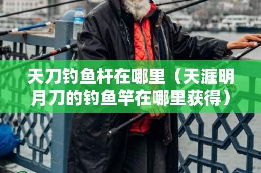 天刀钓鱼杆在哪里（天涯明月刀的钓鱼竿在哪里获得）