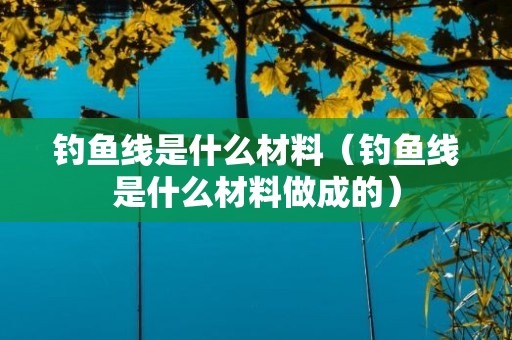 钓鱼线是什么材料（钓鱼线是什么材料做成的）