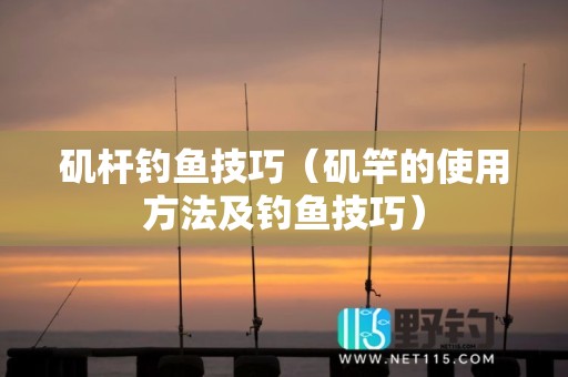 矶杆钓鱼技巧（矶竿的使用方法及钓鱼技巧）